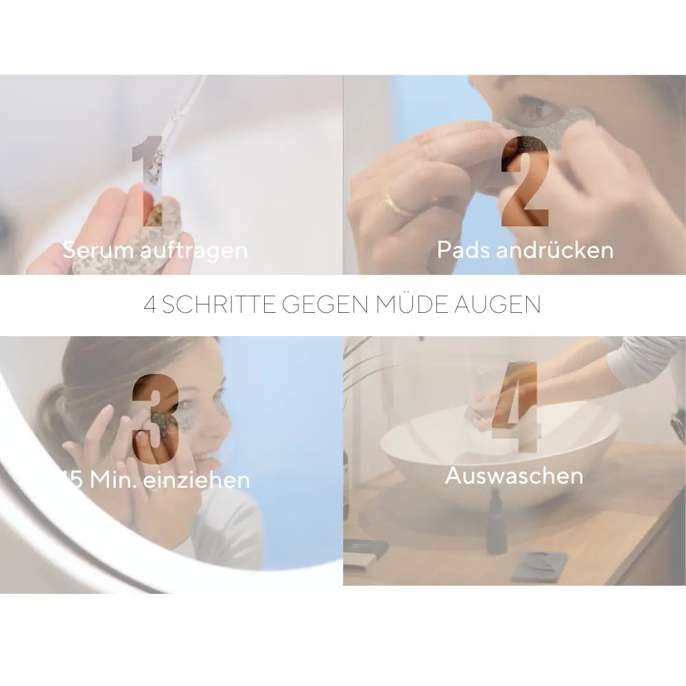 Anwendung der wiederverwendbaren Augenpads