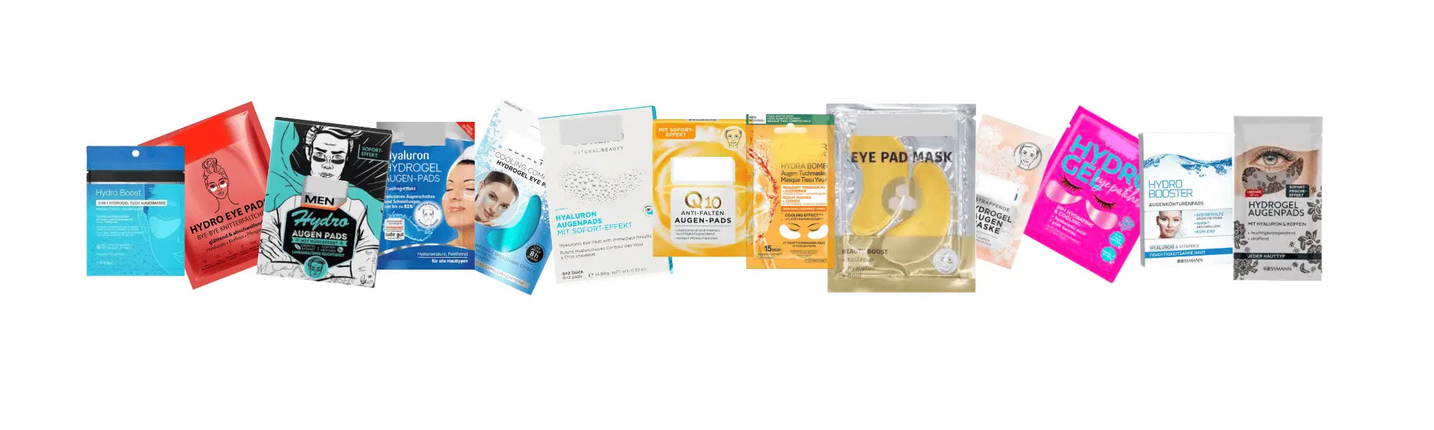 Augenpads Vergleich Silikon, Einmalaugenpads und Augenpads aus Silber