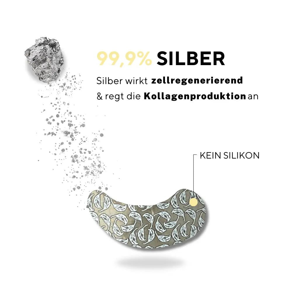 Wiederverwendbare Augenpads Wirkung von Silber auf die Haut