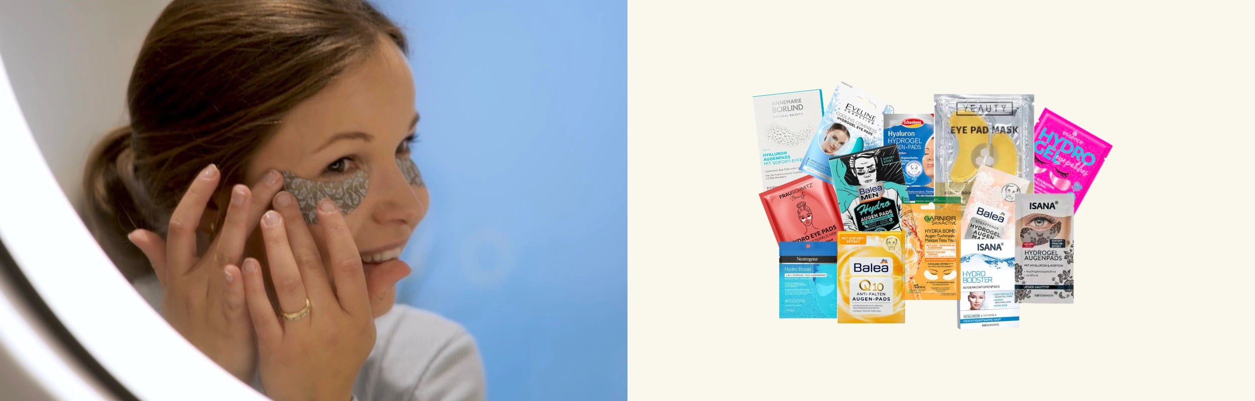 wiederverwendbare Augenpads im Vergleich mit Einwegprodukten